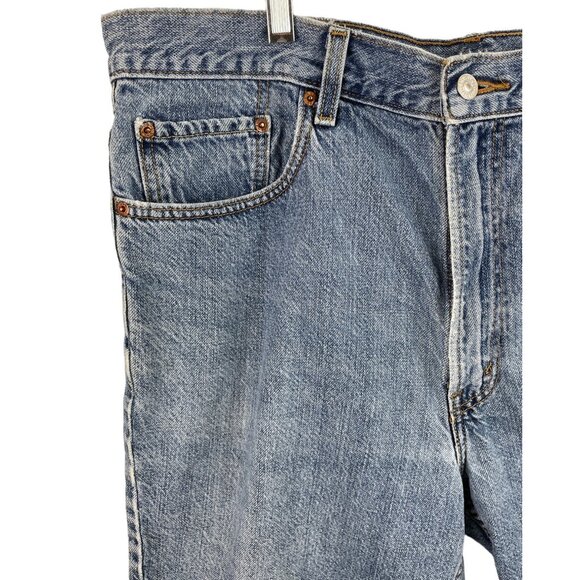 Levi's 505 Mens W38 Reg Fit Shorts Blue Denim Straight High Rise Zip Fly**FLAW - Picture 4 of 10